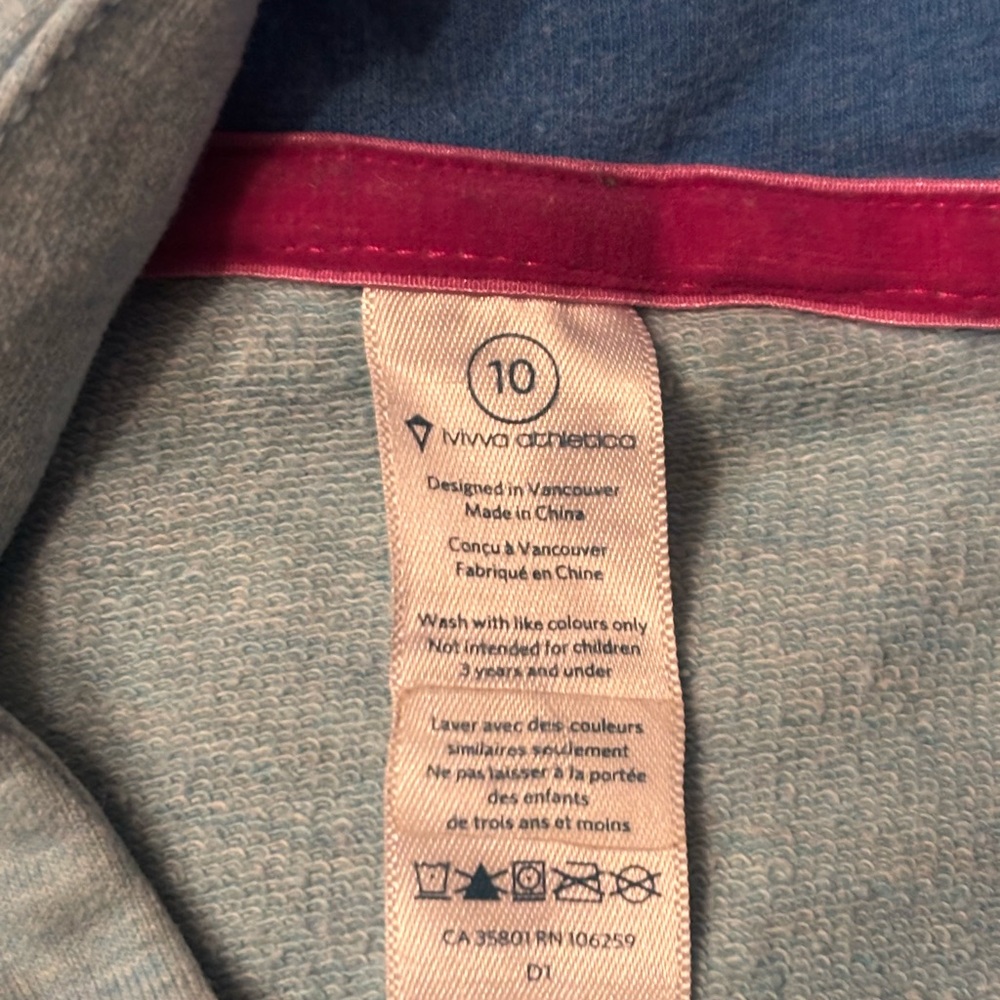 light blue ivivva sweatshirt